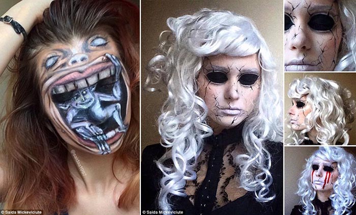 Wajah Horor Karya Seniman `Makeup` Otodidak Terinspirasi Tim Burton